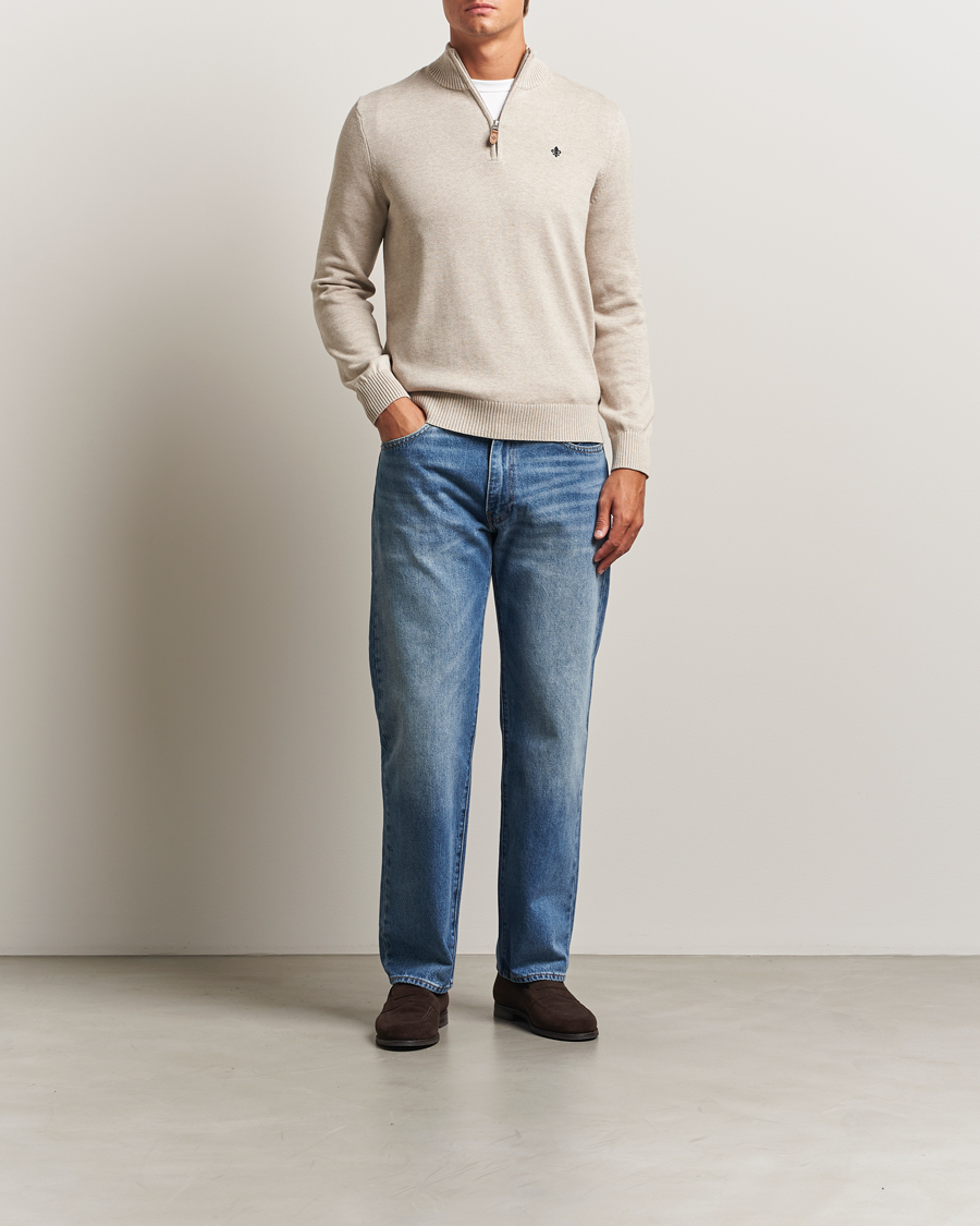 Herr | Tröjor | Morris | Darmon Half Zip Beige