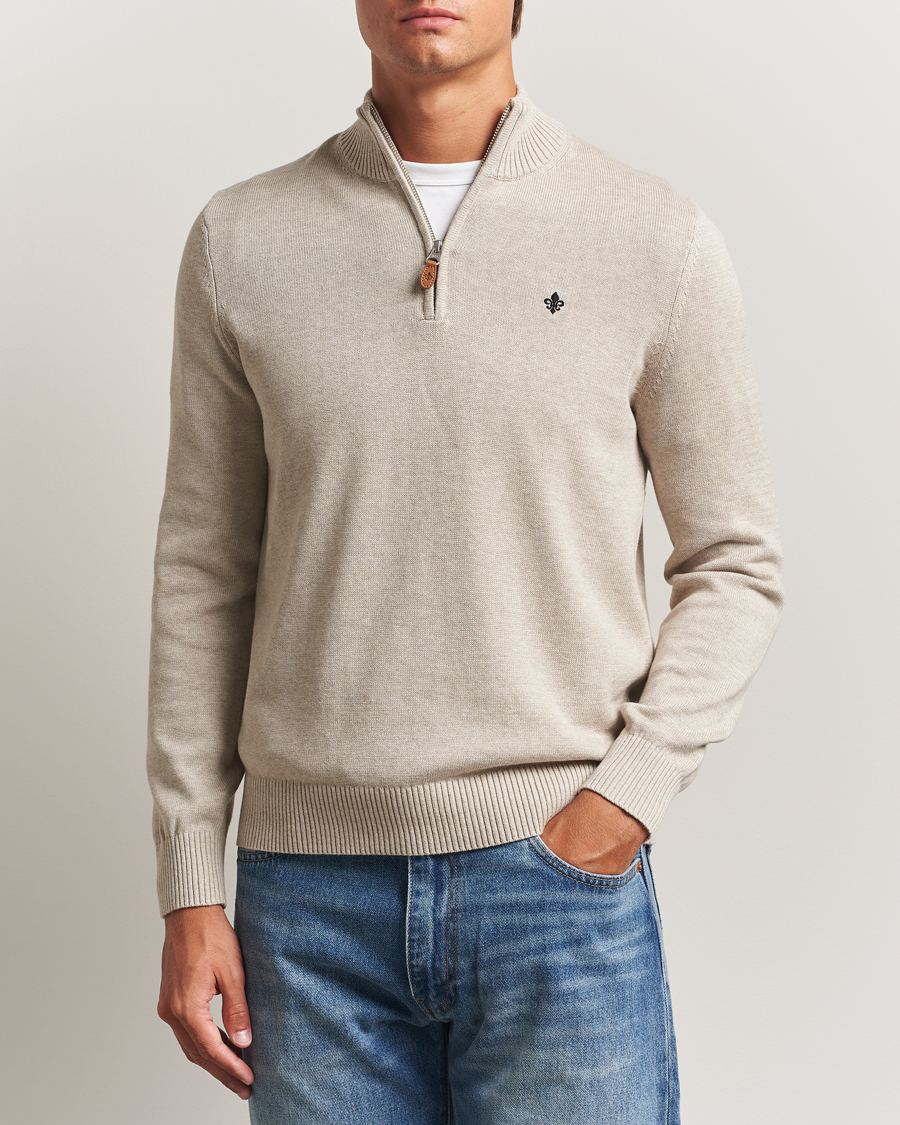Herr | Tröjor | Morris | Darmon Half Zip Beige
