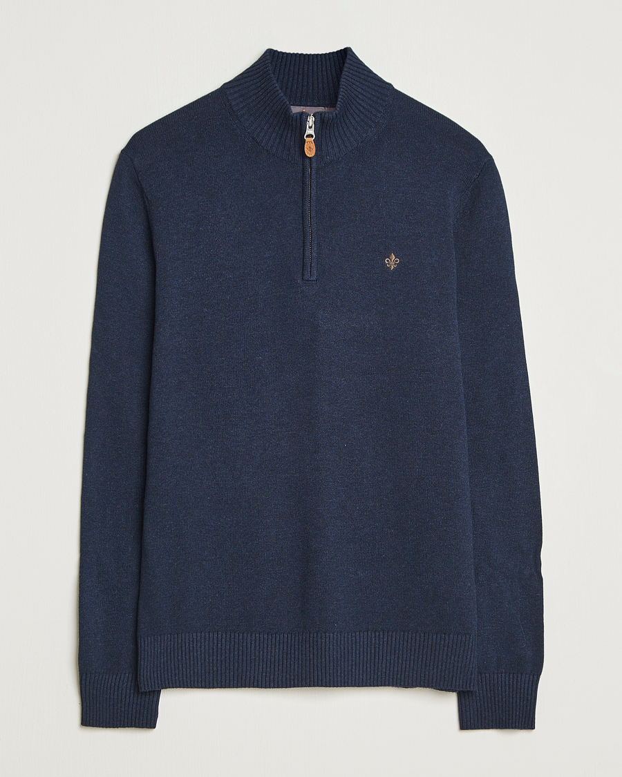 Herr | Tröjor | Morris | Darmon Half Zip Blue