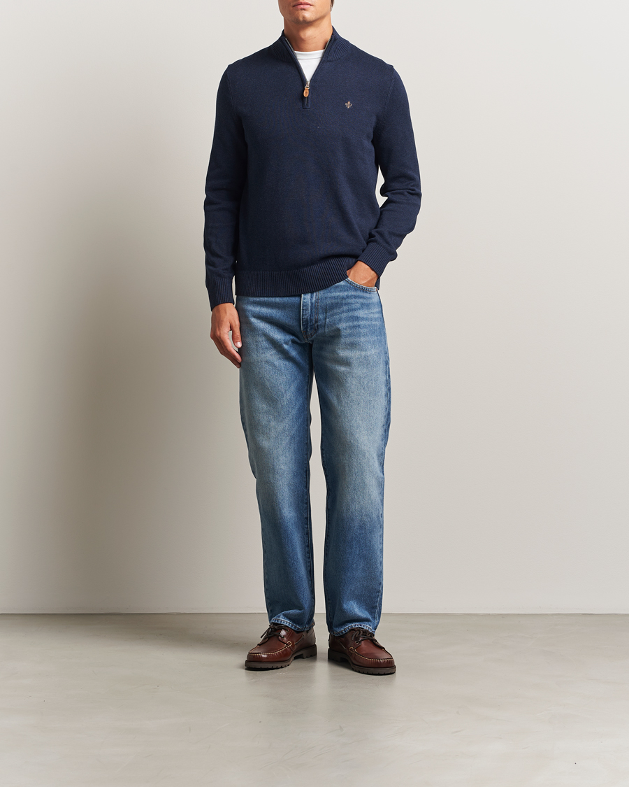Herr | Tröjor | Morris | Darmon Half Zip Blue