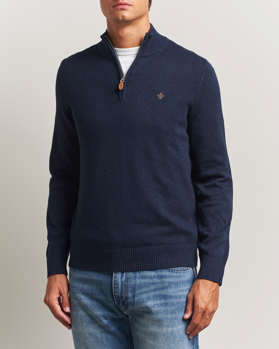 Herr | Tröjor | Morris | Darmon Half Zip Blue