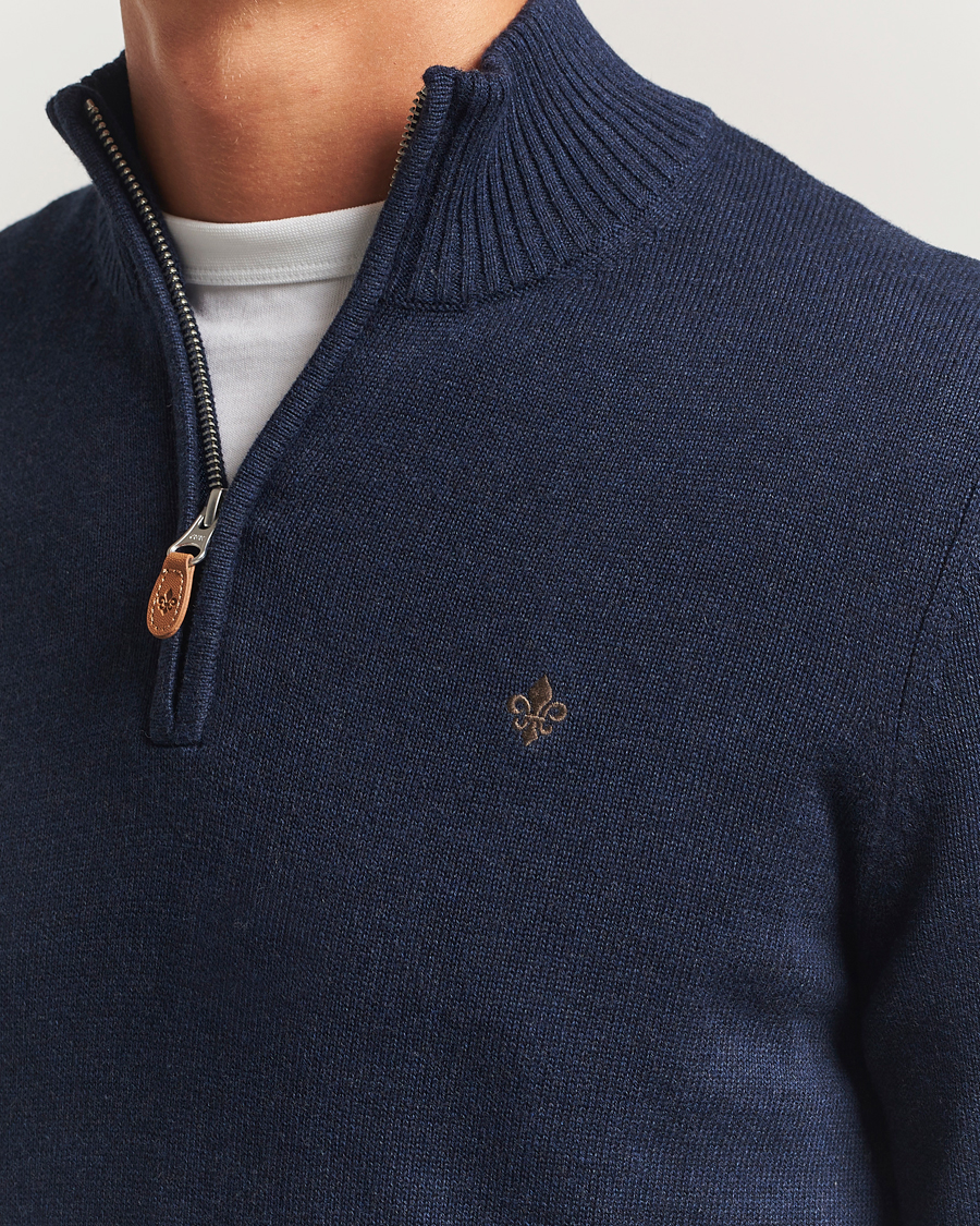 Herr | Tröjor | Morris | Darmon Half Zip Blue
