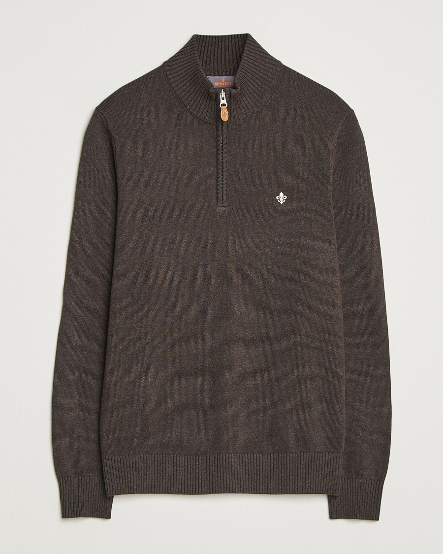 Herr | Tröjor | Morris | Darmon Half Zip Brown