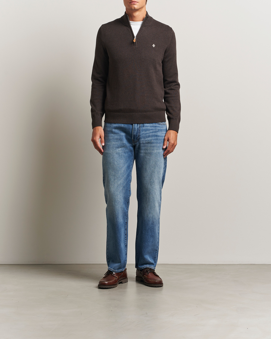 Herr | Tröjor | Morris | Darmon Half Zip Brown