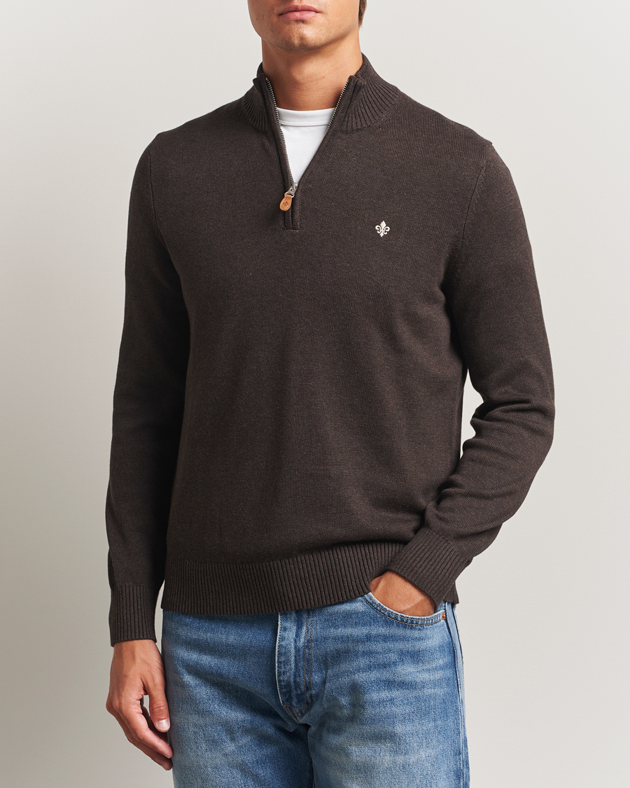 Herr | Tröjor | Morris | Darmon Half Zip Brown