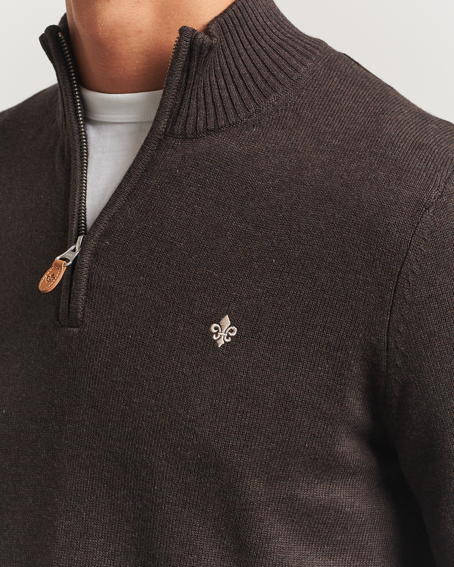 Herr | Tröjor | Morris | Darmon Half Zip Brown
