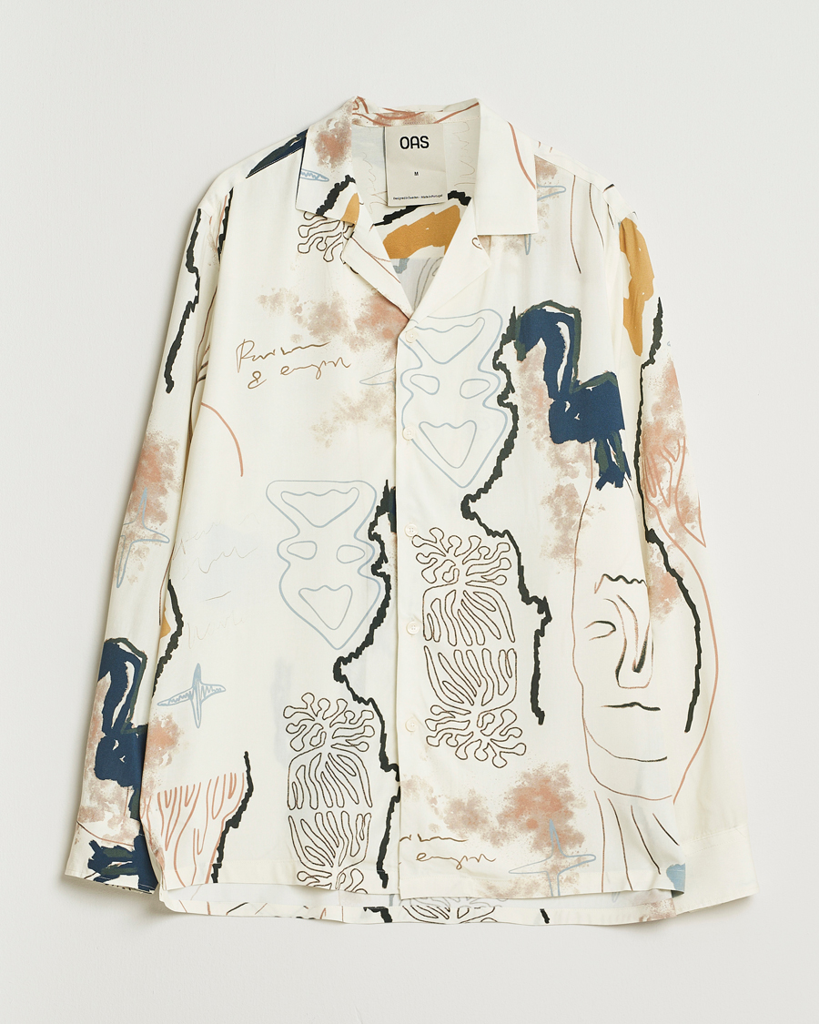 Herr | Skjortor | OAS | Brillo Viscose Shirt Beige