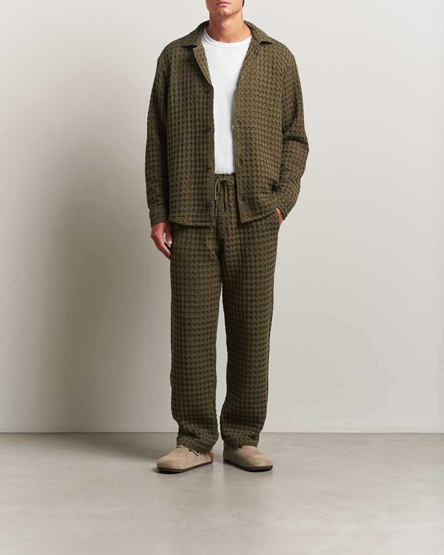 Herr | Byxor | OAS | Turtle Ayora Waffle Pants Dark Green