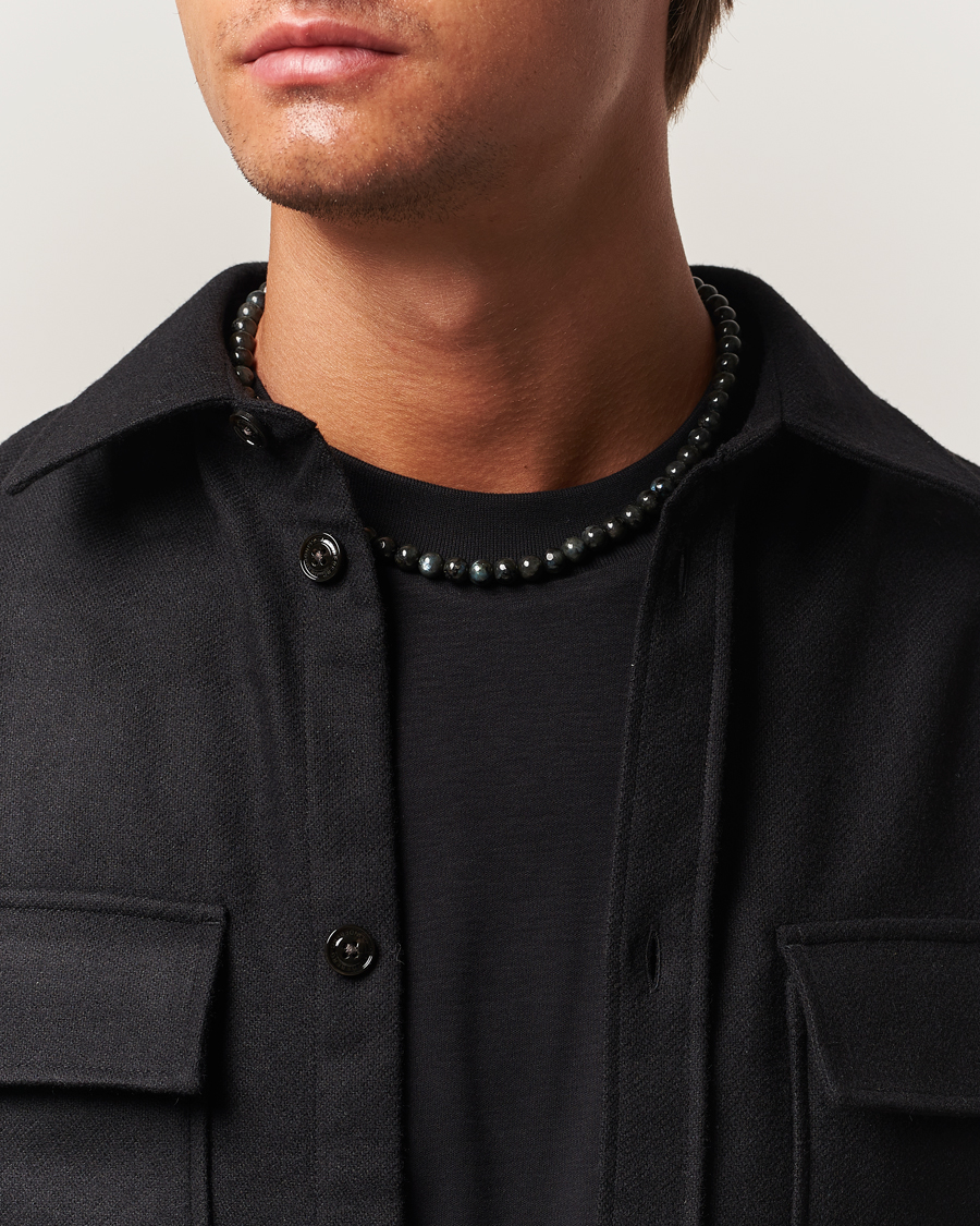 Herr | Smycken | Tom Wood | Cove Necklace Black Larvikite
