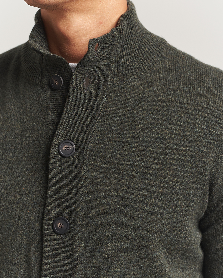 Herr | Tröjor | Altea | Shetland Cardigan Dark Green