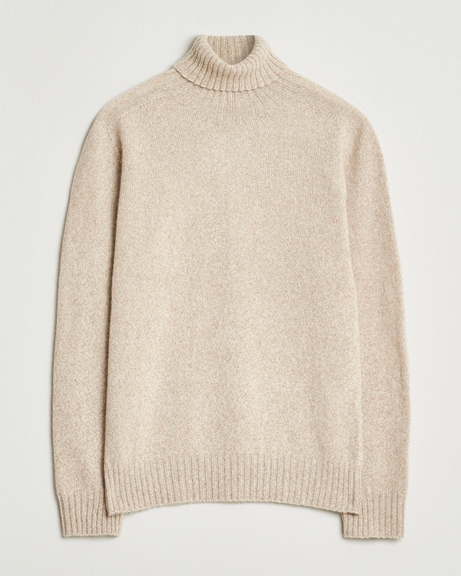 Herr | Tröjor | Altea | Wool/Cashmere Rollneck Beige Melange