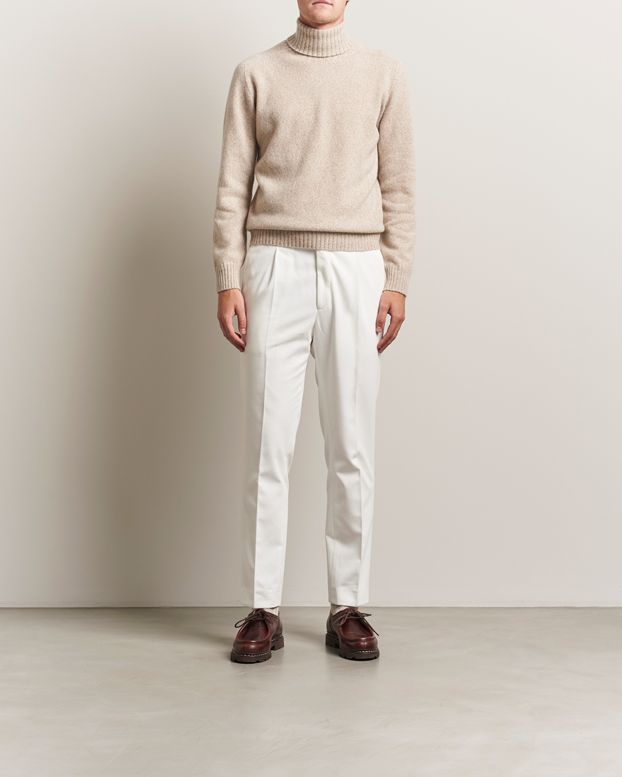 Herr | Tröjor | Altea | Wool/Cashmere Rollneck Beige Melange