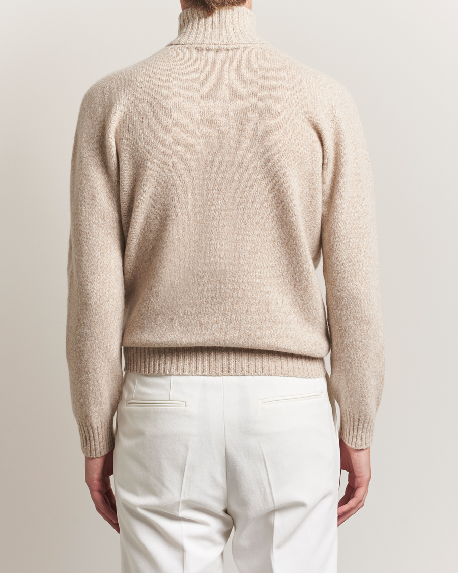 Herr | Tröjor | Altea | Wool/Cashmere Rollneck Beige Melange