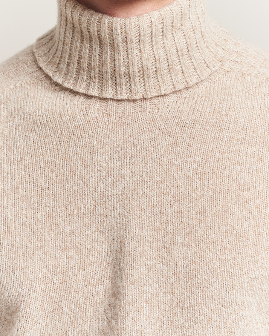 Herr | Tröjor | Altea | Wool/Cashmere Rollneck Beige Melange