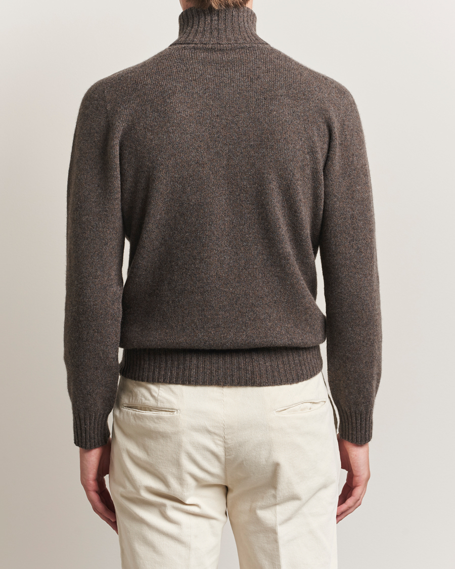 Herr | Tröjor | Altea | Wool/Cashmere Rollneck Dark Brown Melange