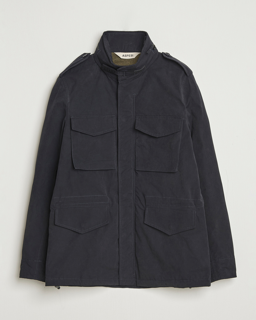 Herr | Jackor | Aspesi | Minifield Cotton Field Jacket Navy