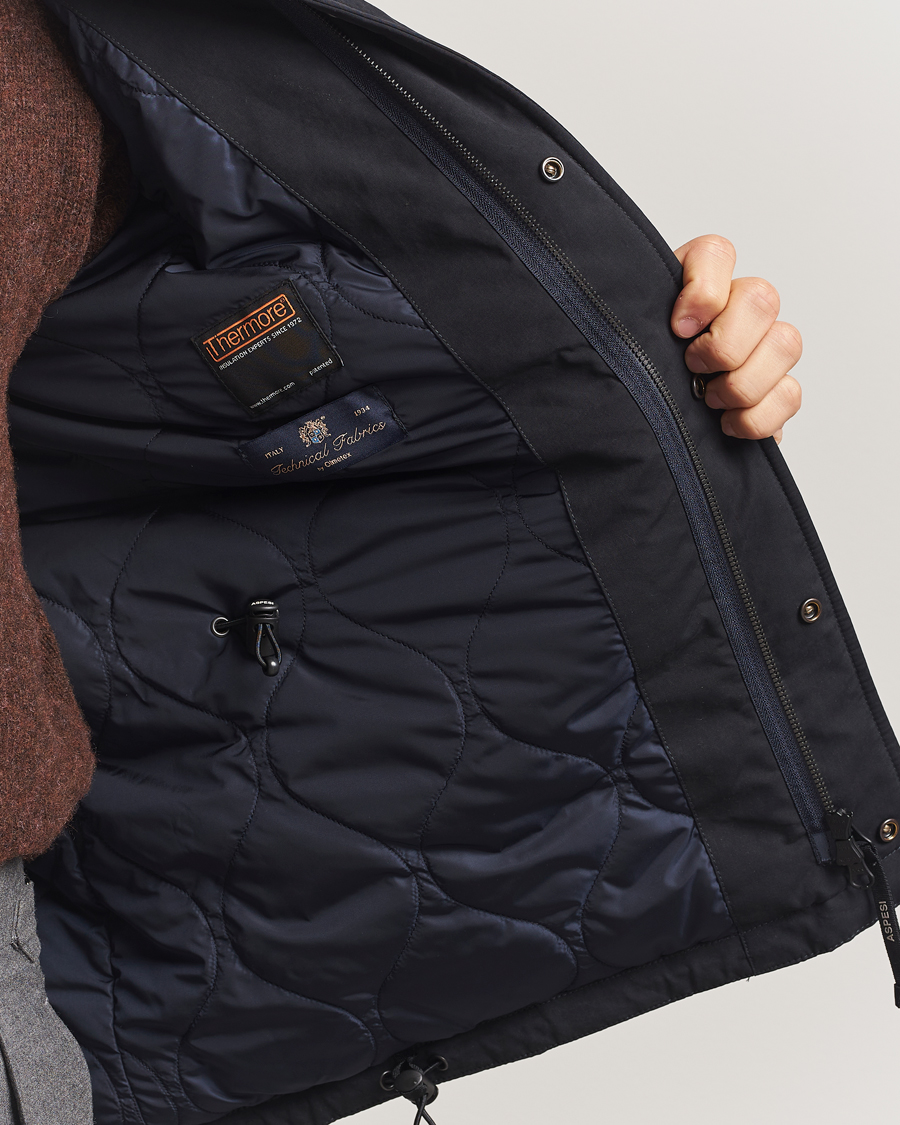 Herr | Jackor | Aspesi | Minifield Cotton Field Jacket Navy