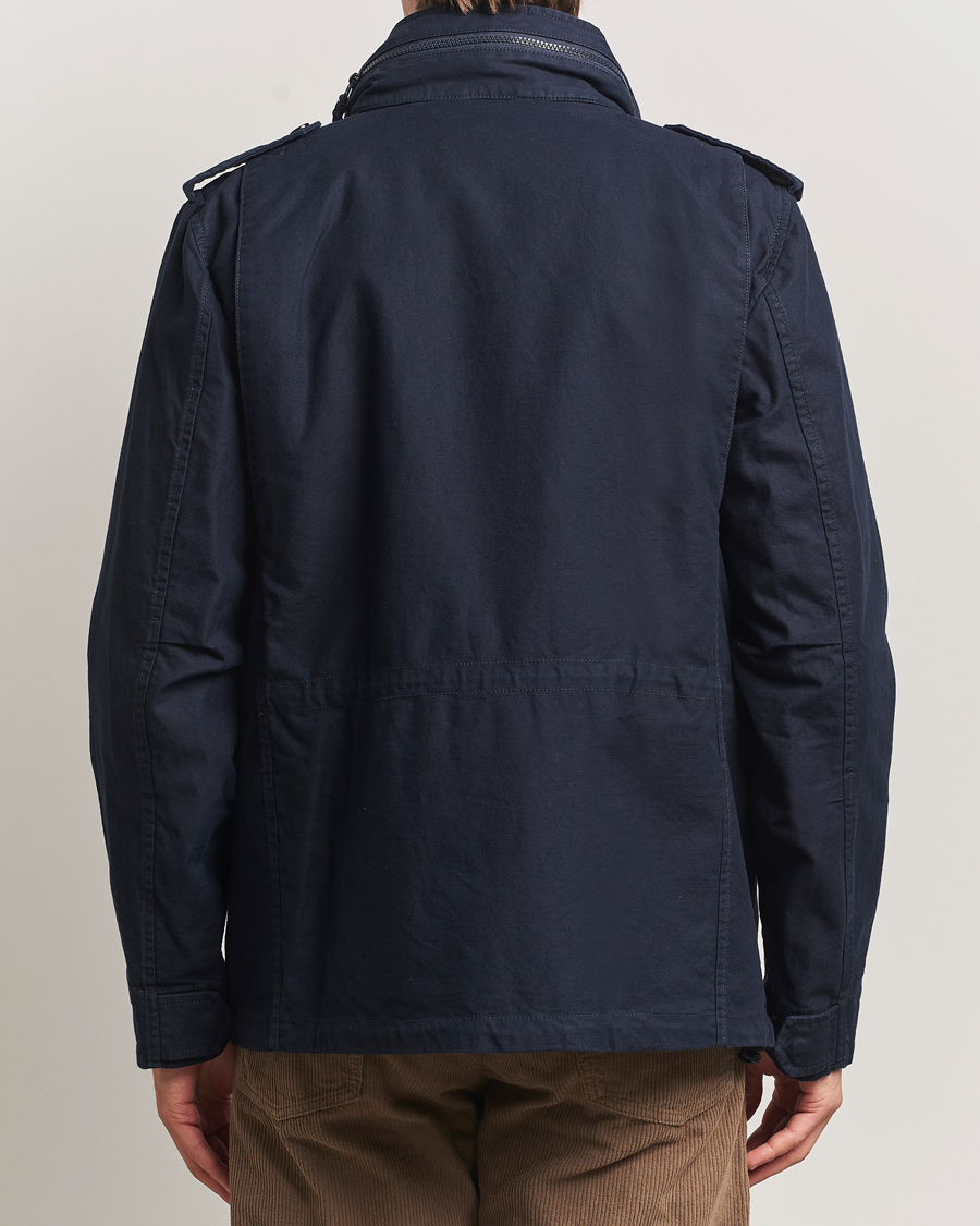 Herr | Jackor | Aspesi | Lined Cotton Field Jacket Navy