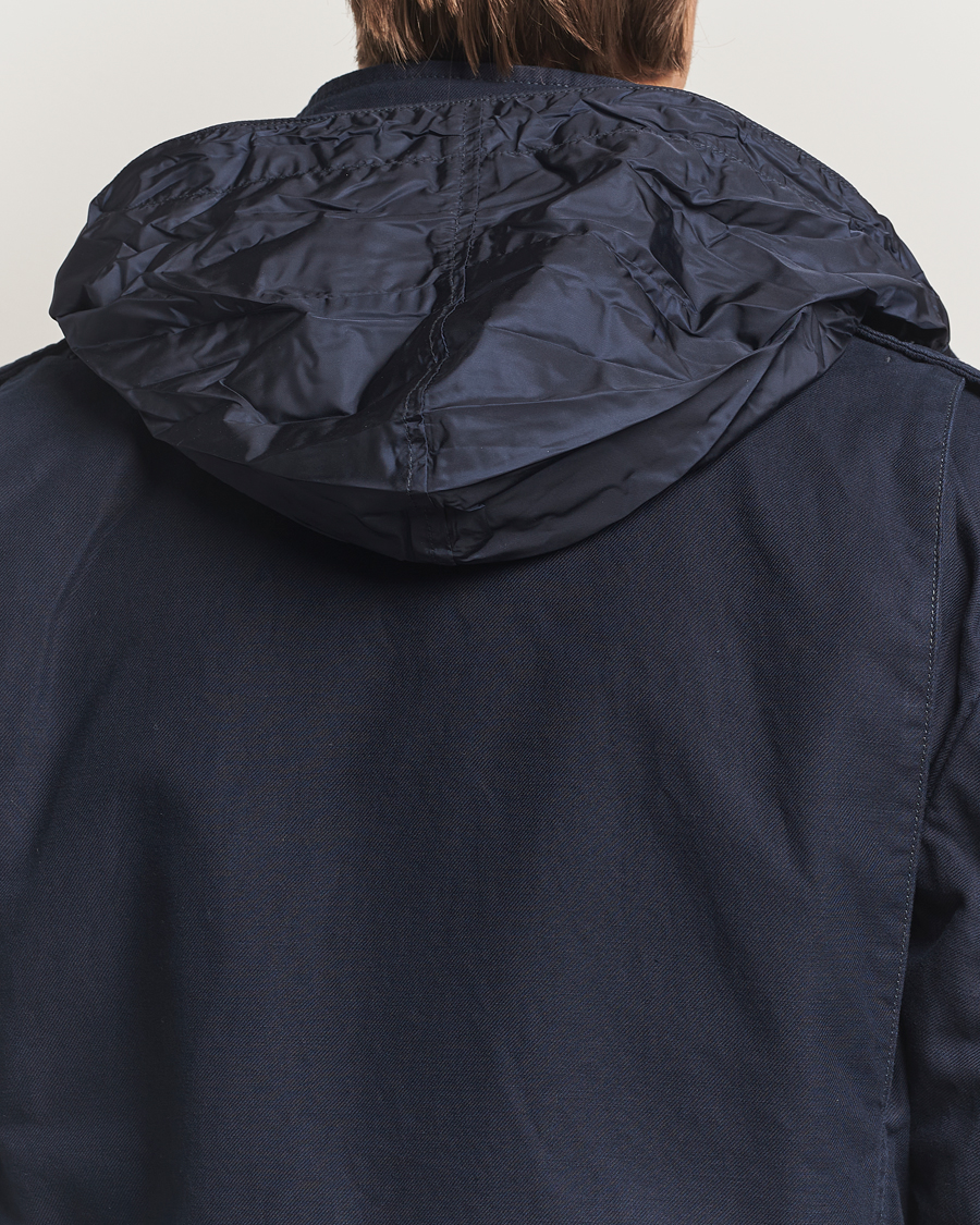 Herr | Jackor | Aspesi | Lined Cotton Field Jacket Navy