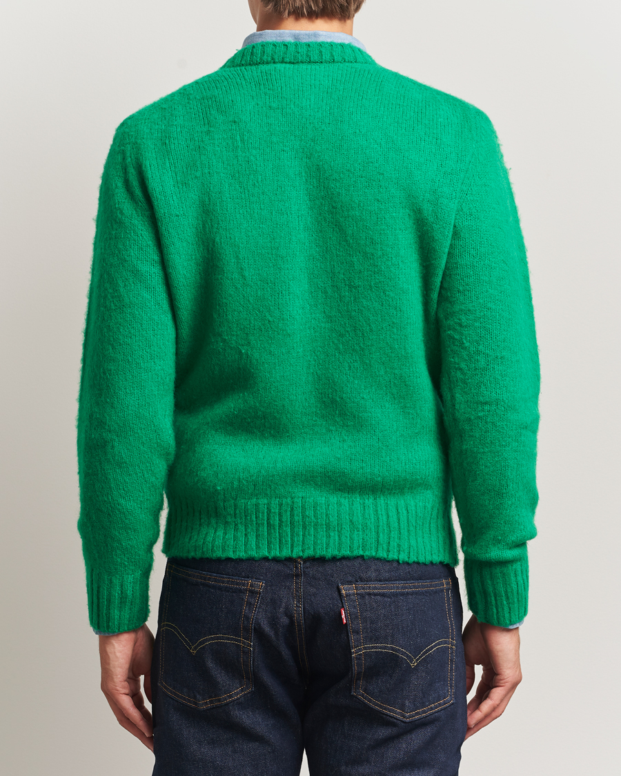 Herr | Tröjor | Aspesi | Brushed Shetland Sweater Green