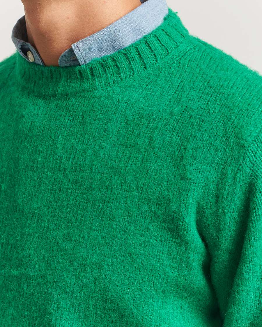Herr | Tröjor | Aspesi | Brushed Shetland Sweater Green