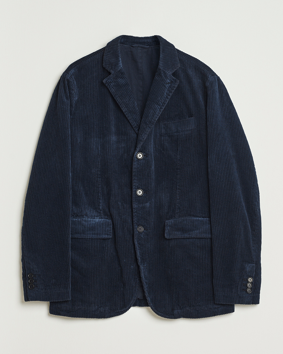 Herr | Kavajer | Aspesi | Corduroy Blazer Navy