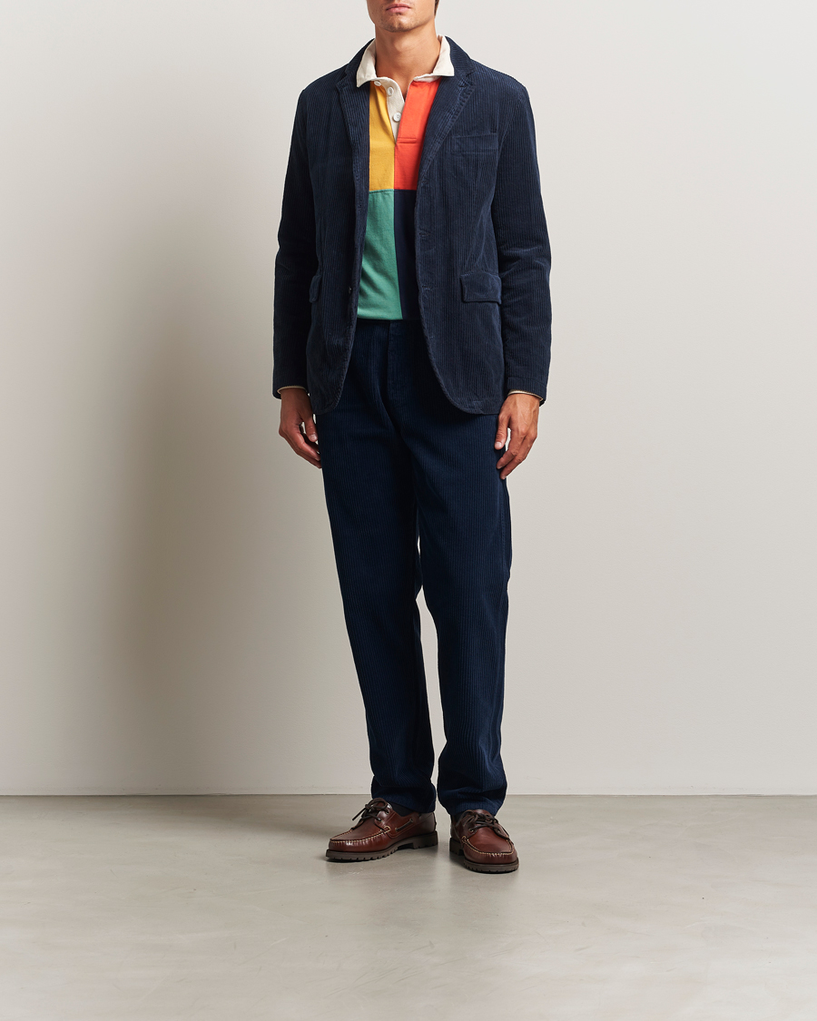 Herr | Kavajer | Aspesi | Corduroy Blazer Navy