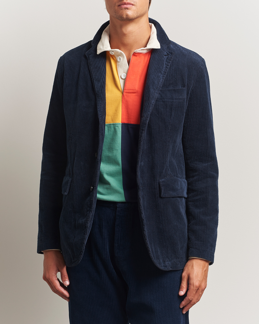 Herr | Kavajer | Aspesi | Corduroy Blazer Navy