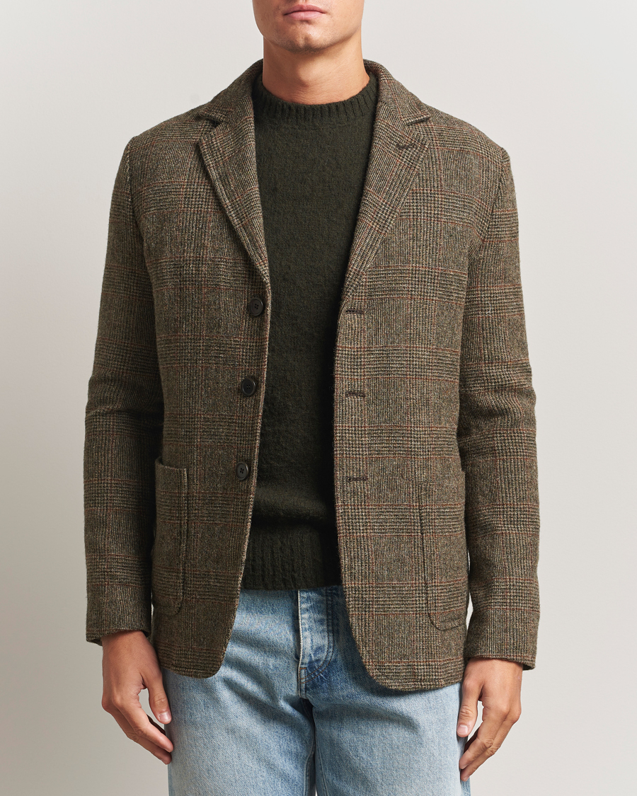 Herr | Kavajer | Aspesi | Harris Tweed Blazer Brown Check