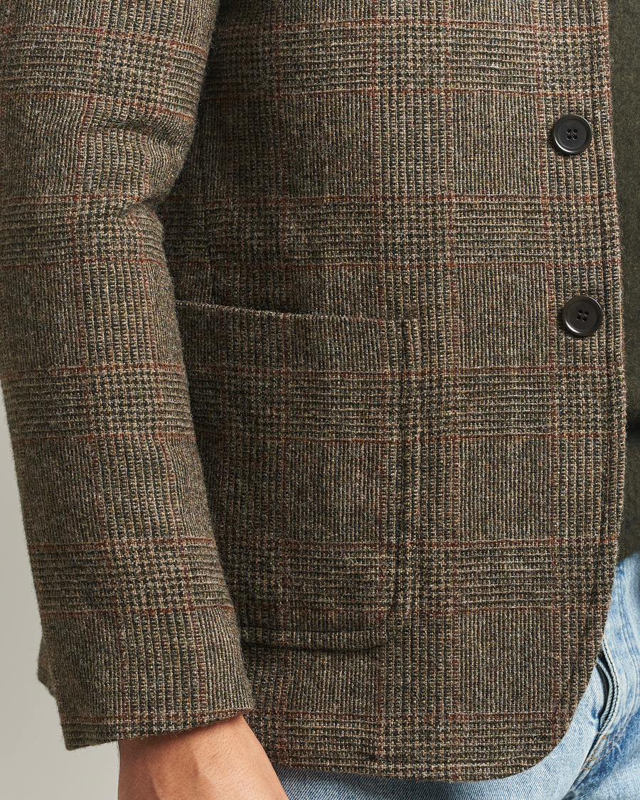 Herr | Kavajer | Aspesi | Harris Tweed Blazer Brown Check