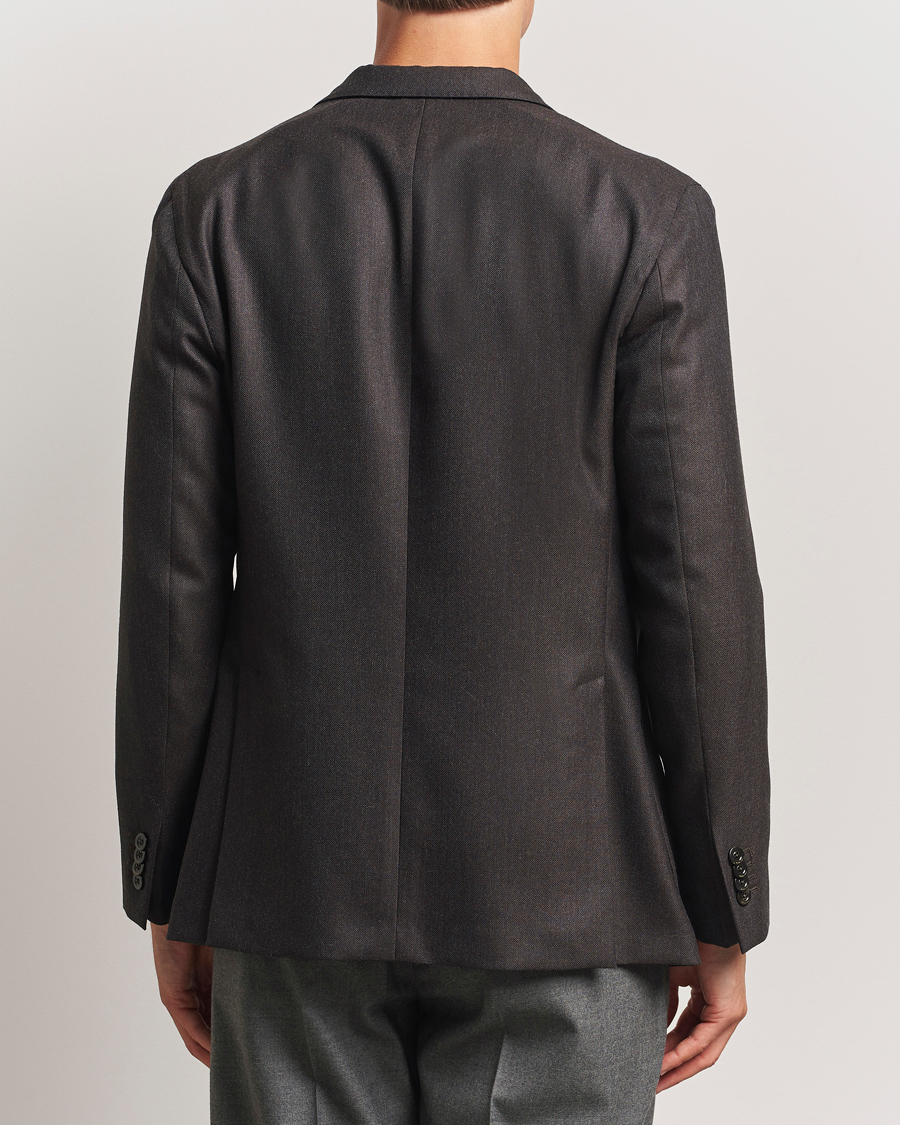 Herr | Kavajer | Boglioli | K Jacket Wool Hopsack Blazer Dark Brown