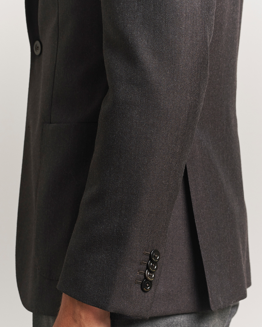 Herr | Kavajer | Boglioli | K Jacket Wool Hopsack Blazer Dark Brown