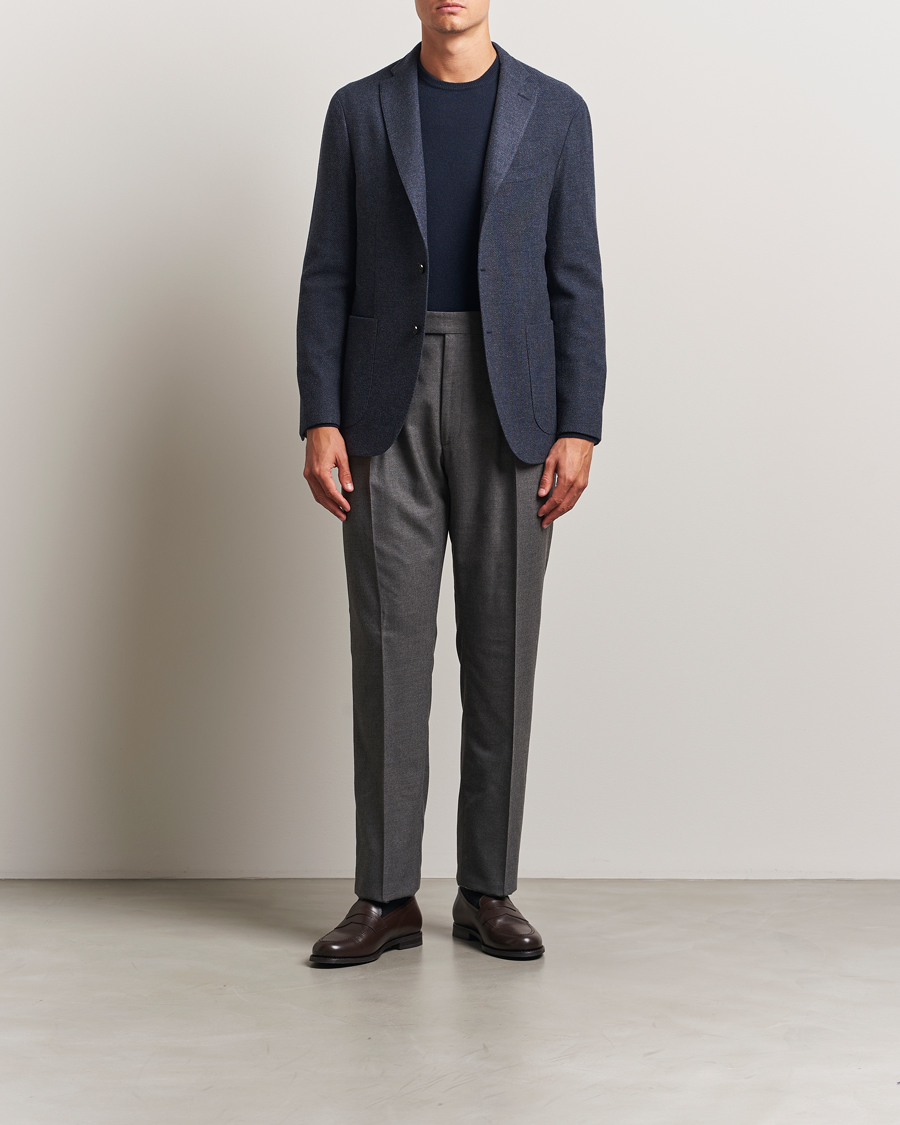 Herr | Kavajer | Boglioli | K Jacket Cashmere/Wool Twill Blazer Dark Blue