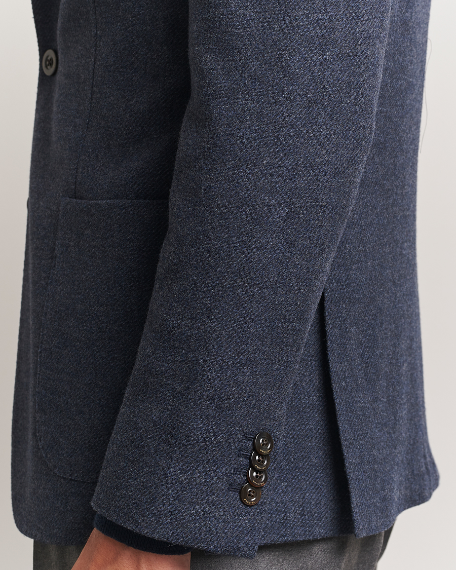 Herr | Kavajer | Boglioli | K Jacket Cashmere/Wool Twill Blazer Dark Blue