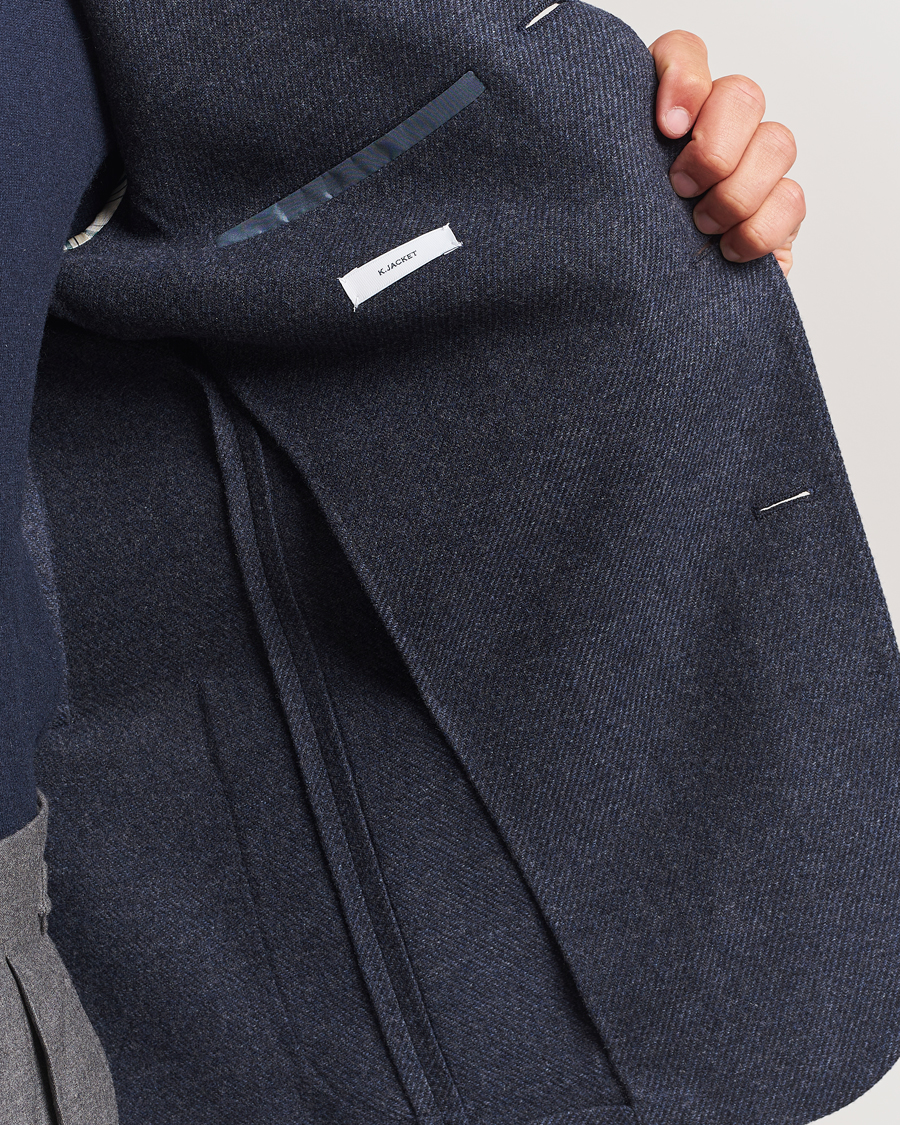 Herr | Kavajer | Boglioli | K Jacket Cashmere/Wool Twill Blazer Dark Blue