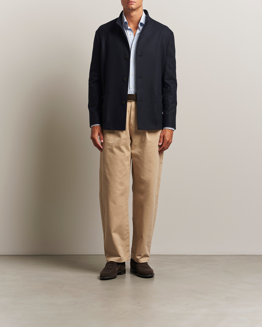 Herr | Jackor | Boglioli | Flannel Painter Jacket Navy