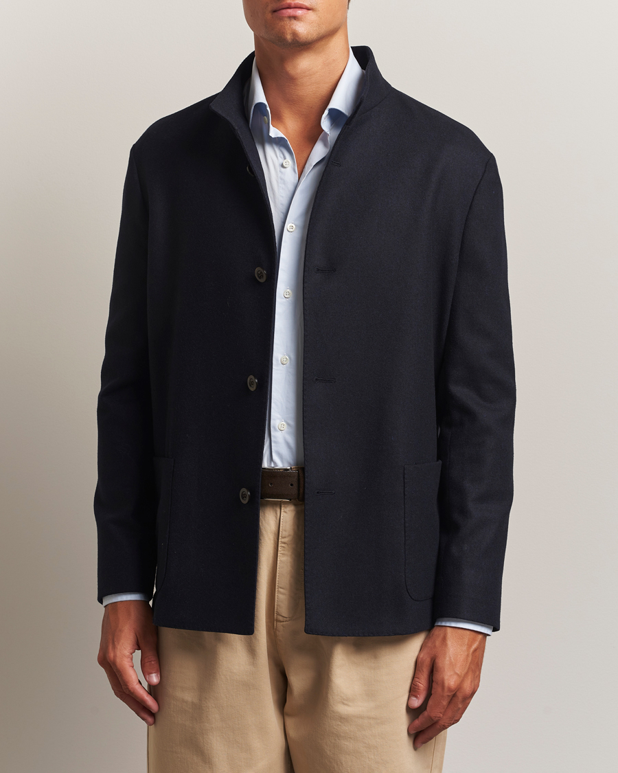 Herr | Jackor | Boglioli | Flannel Painter Jacket Navy
