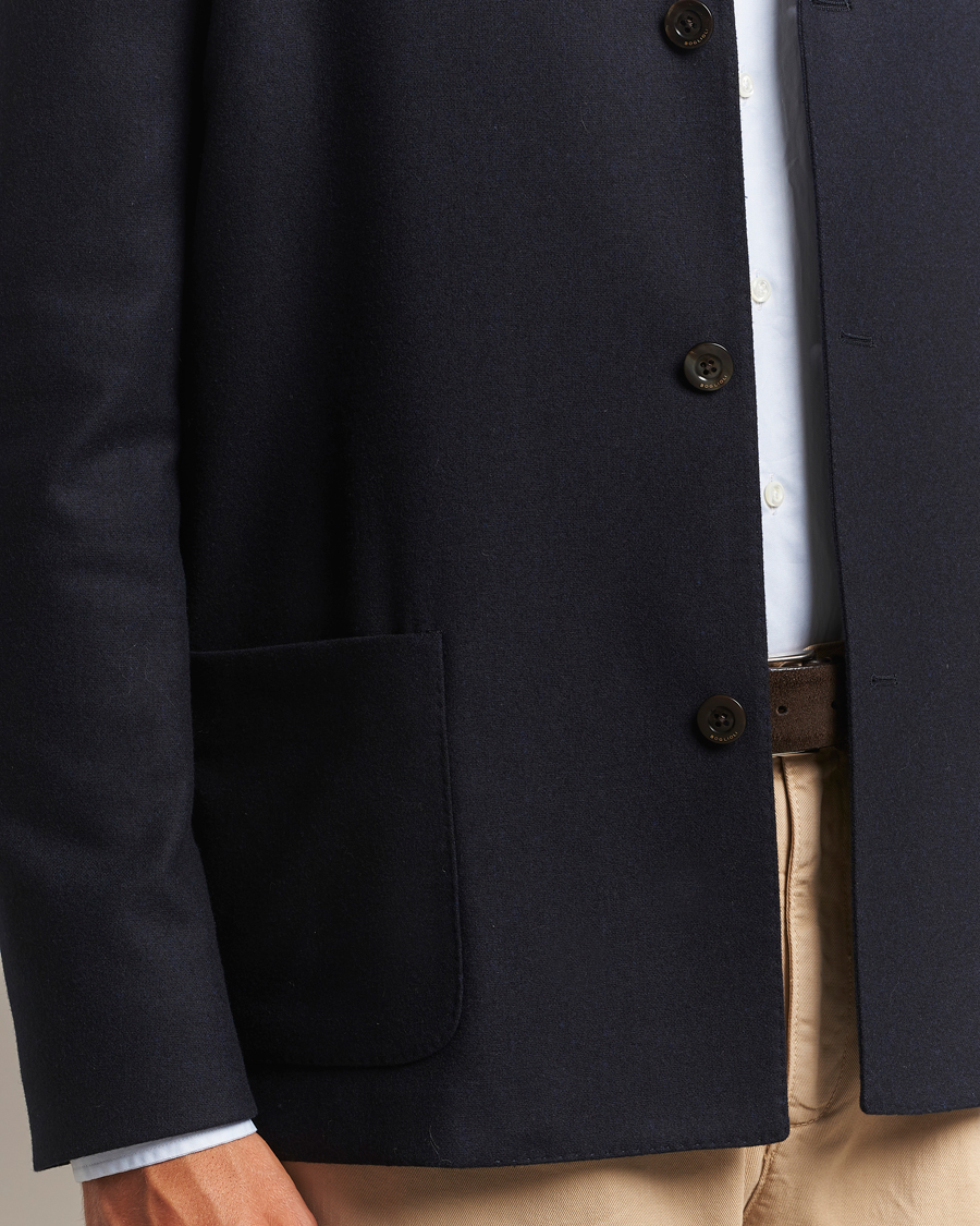 Herr | Jackor | Boglioli | Flannel Painter Jacket Navy