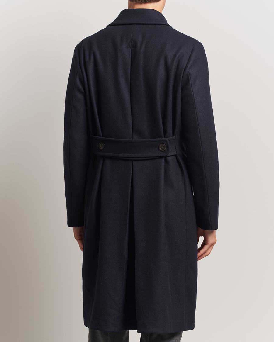 Herr | Jackor | Boglioli | Double Breasted Wool Coat Navy