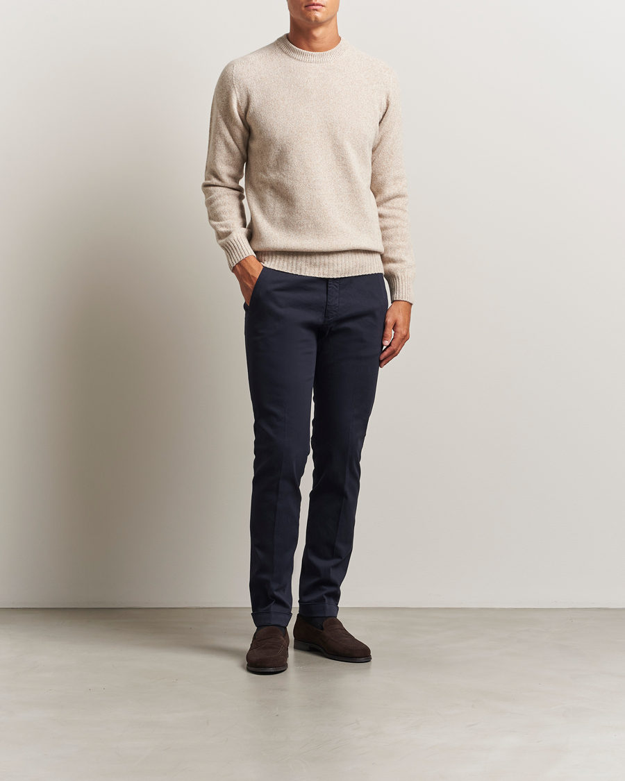 Herr | Byxor | Briglia 1949 | Slim Fit Cotton Stretch Chino Navy