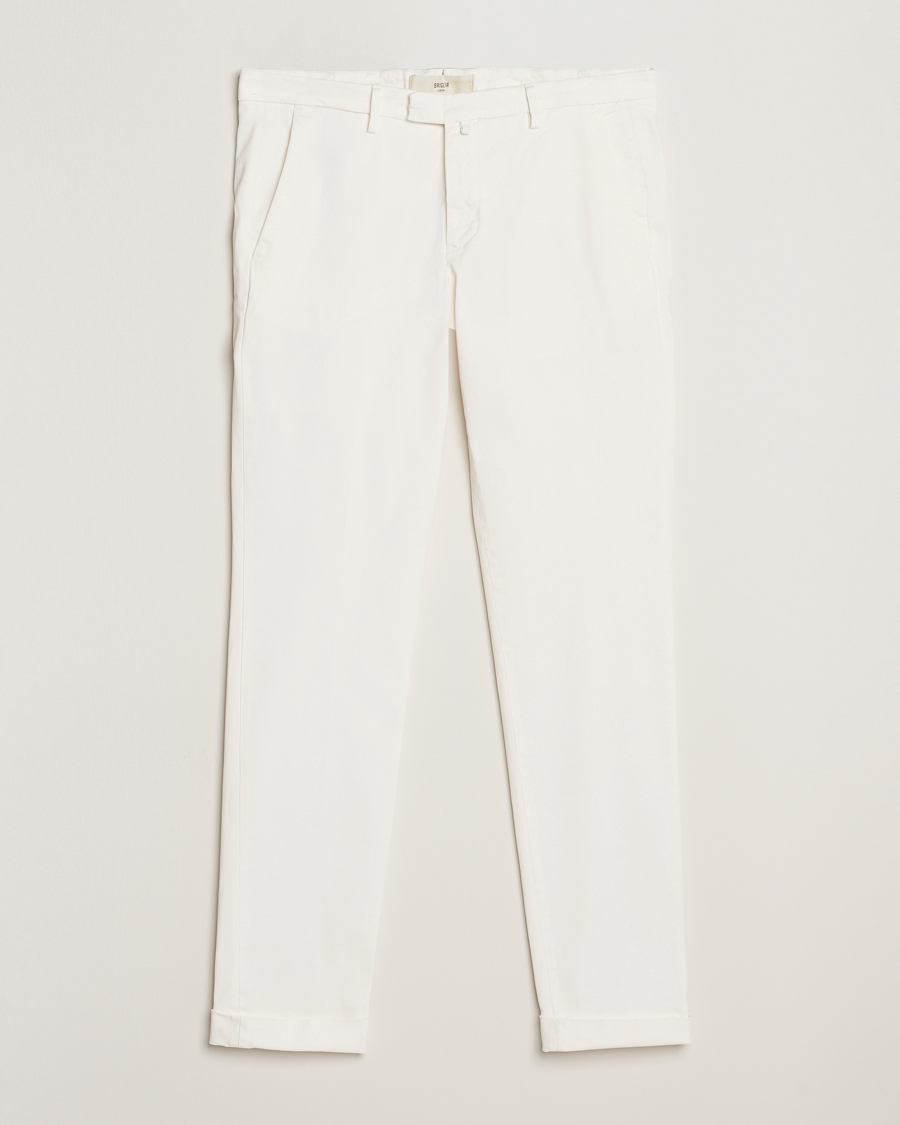 Herr | Byxor | Briglia 1949 | Slim Fit Cotton Stretch Chino Off White