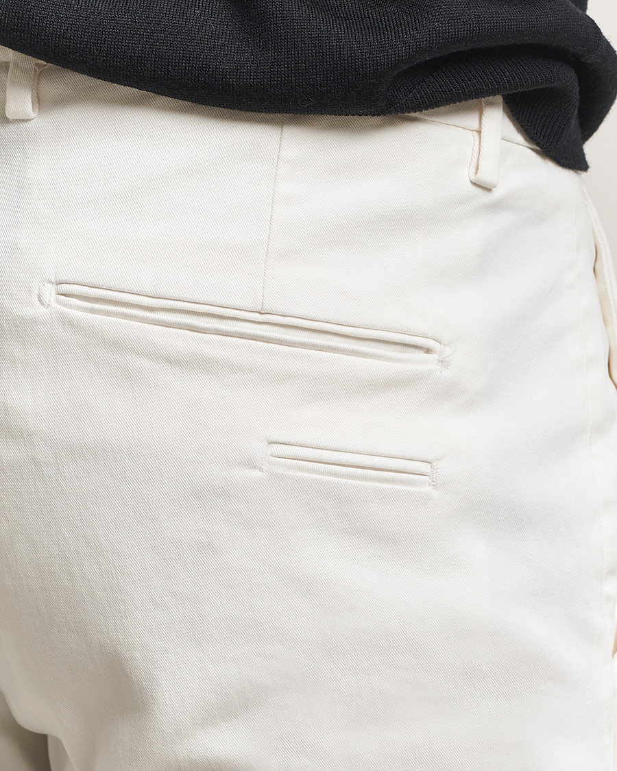 Herr | Byxor | Briglia 1949 | Slim Fit Cotton Stretch Chino Off White