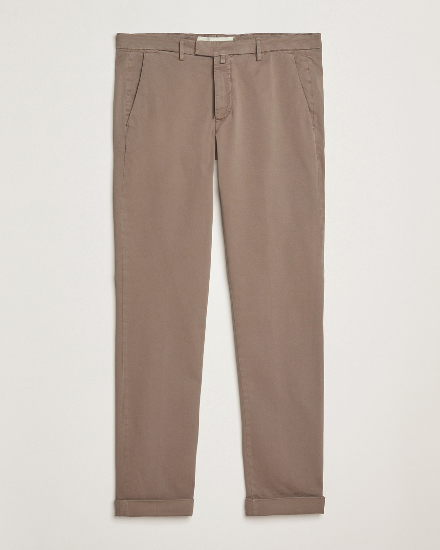 Herr | Byxor | Briglia 1949 | Slim Fit Cotton Stretch Chino Taupe