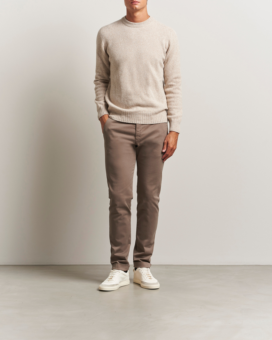 Herr | Byxor | Briglia 1949 | Slim Fit Cotton Stretch Chino Taupe