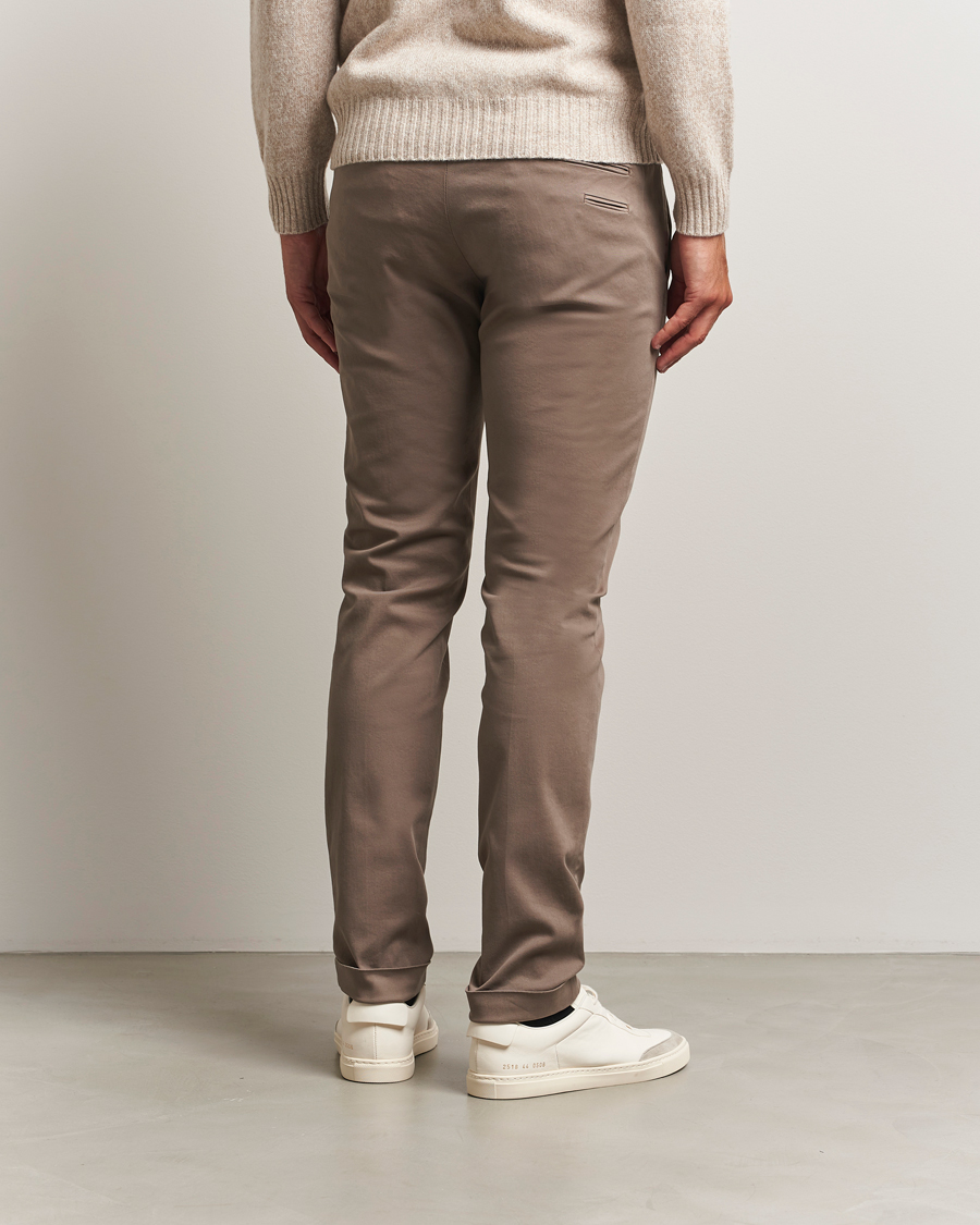 Herr | Byxor | Briglia 1949 | Slim Fit Cotton Stretch Chino Taupe