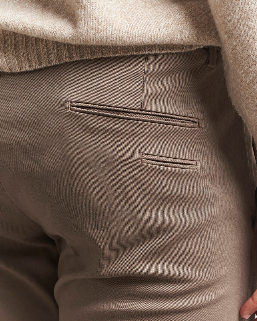 Herr | Byxor | Briglia 1949 | Slim Fit Cotton Stretch Chino Taupe