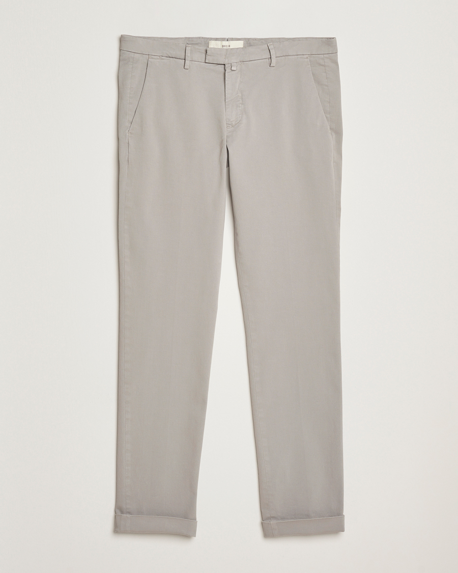 Herr | Byxor | Briglia 1949 | Slim Fit Cotton Stretch Chino Light Grey
