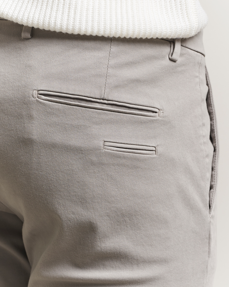 Herr | Byxor | Briglia 1949 | Slim Fit Cotton Stretch Chino Light Grey