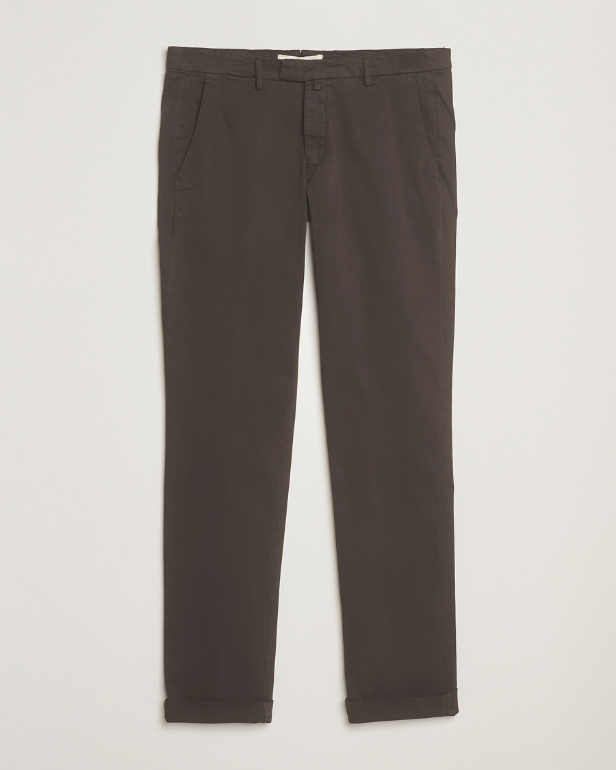Herr | Byxor | Briglia 1949 | Slim Fit Cotton Stretch Chino Dark Brown