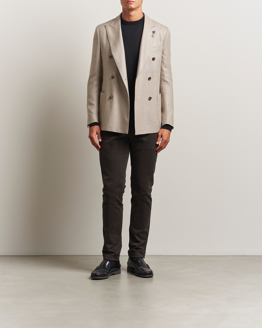 Herr | Byxor | Briglia 1949 | Slim Fit Cotton Stretch Chino Dark Brown